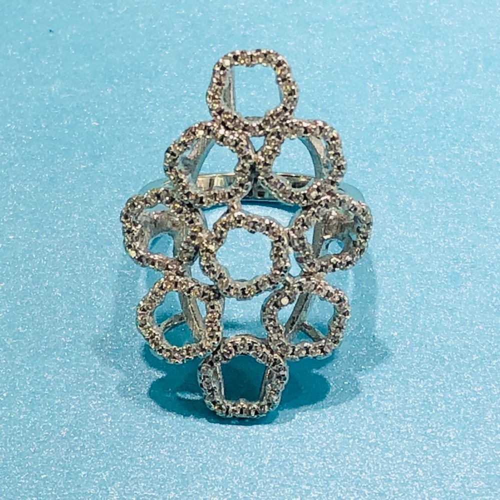 Italian Silver Honeycomb Women’s Ring